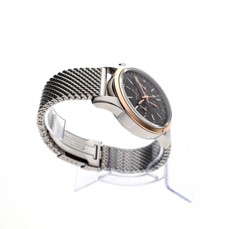 Image 7 of Breitling Transocean B01; Rosé Goud & Staal; Chronograaf heren horloge