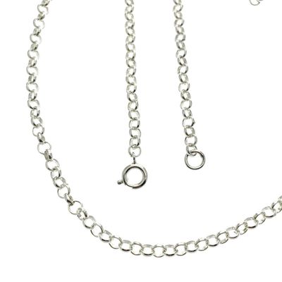 Image 1 of Silver long jasseron necklace | 60.5 cm