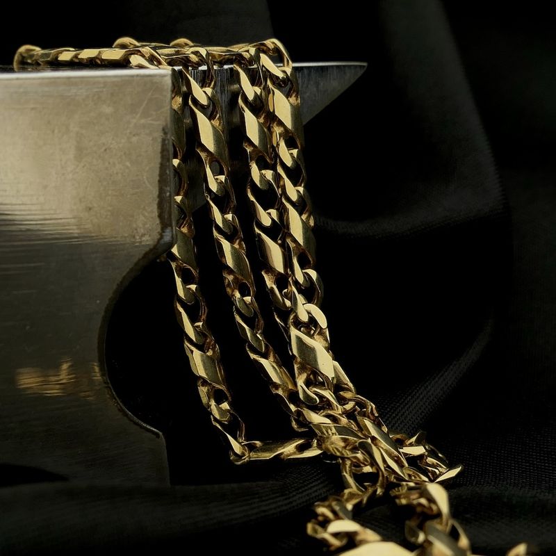 Image 2 of Gold infinity link necklace