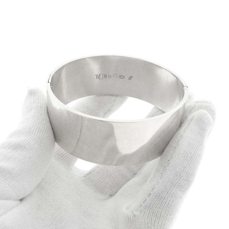 Image 9 of Silver wide slave bracelet | Ø 61.5 mm