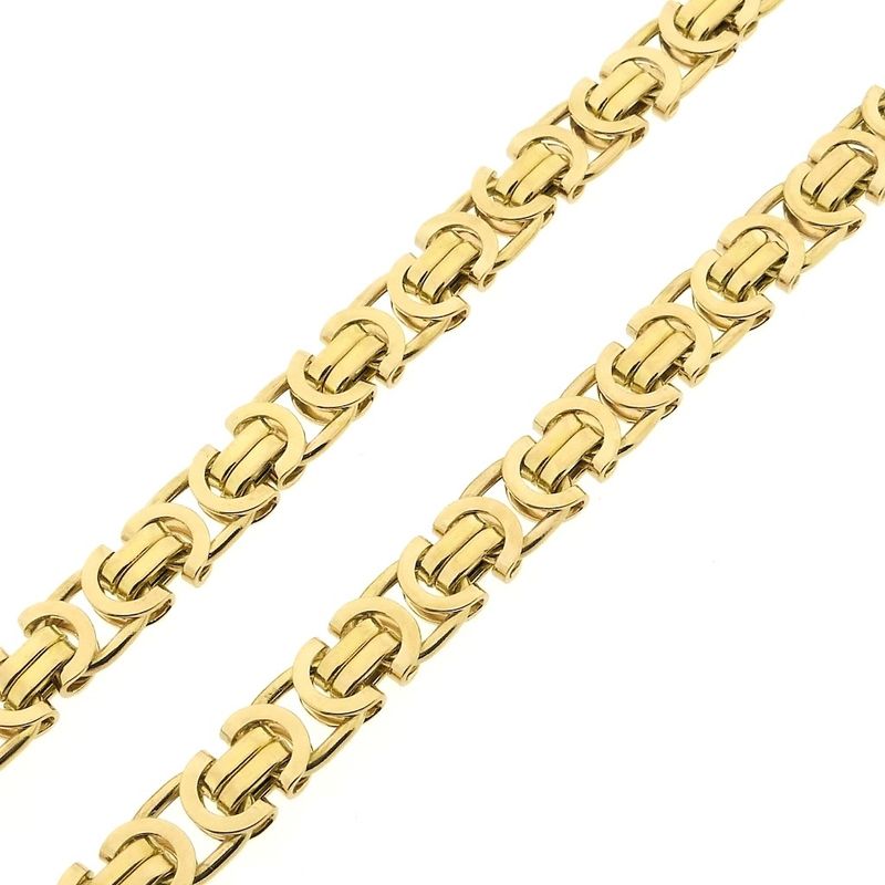 Image 9 of Exclusive long gold flat king chain | 71 cm