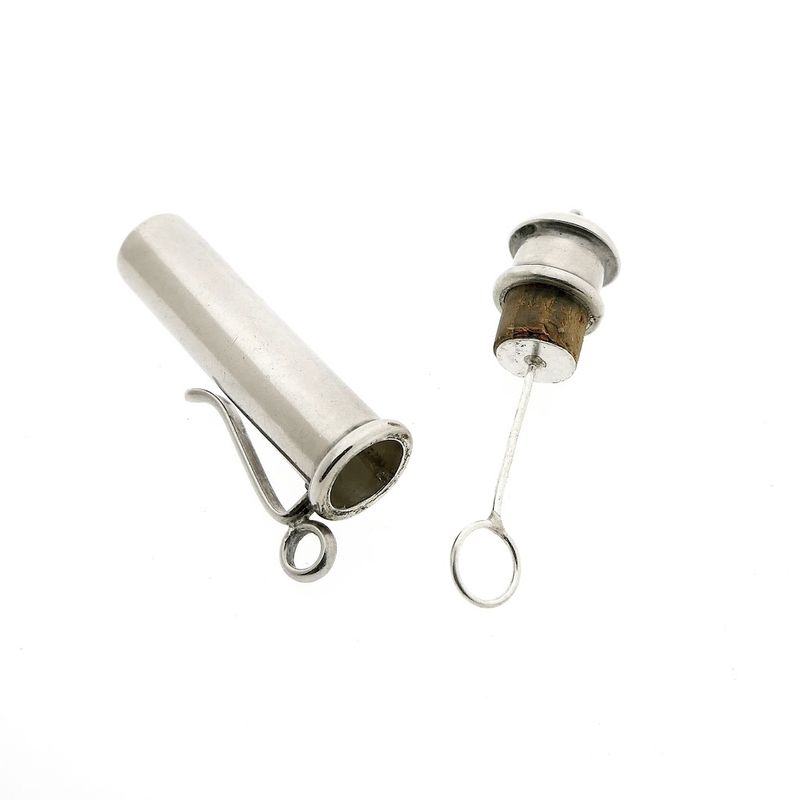 Image 3 of Vintage silver perfume tube