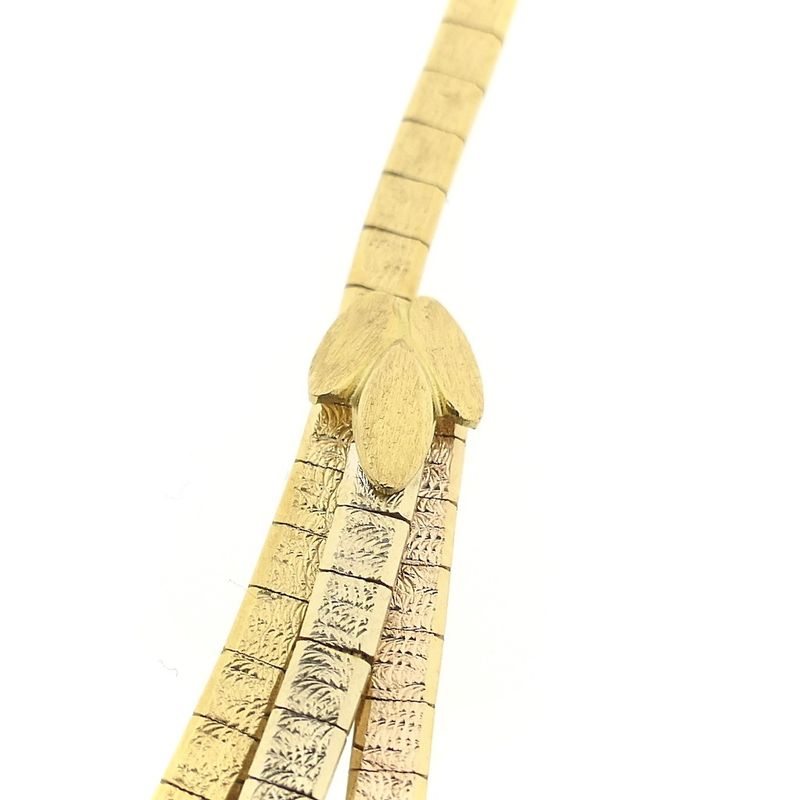 Image 5 of Tricolor gold omega link necklace