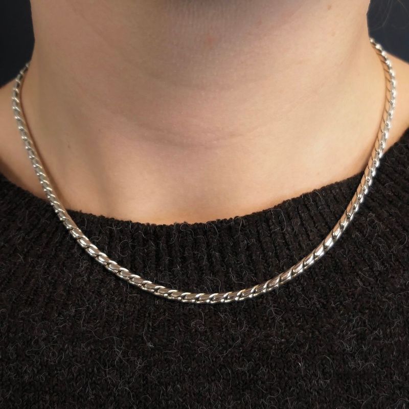 Image 7 of Silver Fox Tail Link Chain