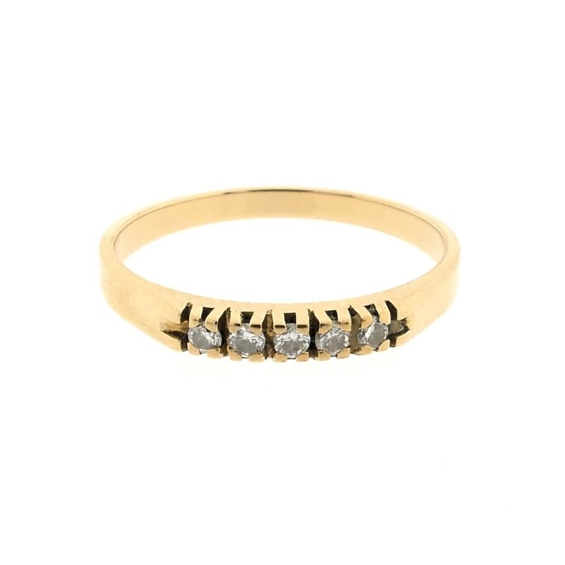 Image 3 of Gold ring with diamond | 0.175 ct.