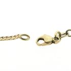 Image 6 of Two-tone gold women's bracelet with zirconia | 17.5 cm