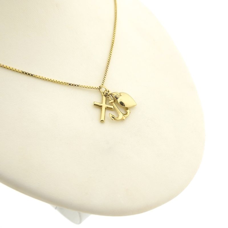 Image 8 of Gold pendant; Faith, hope, and love