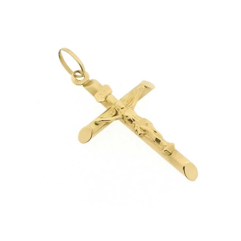 Image 9 of 19.2 ct gold pendant of a cross with corpus | INRI