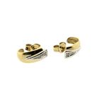 Image 4 of Gold stud earrings with diamond; 0.01 ct.