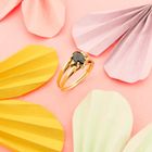 Image 2 of Gold reversible ring set with sapphire and diamond | 0.38 ct.