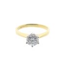Image 4 of Gold solitaire ring with zirconia