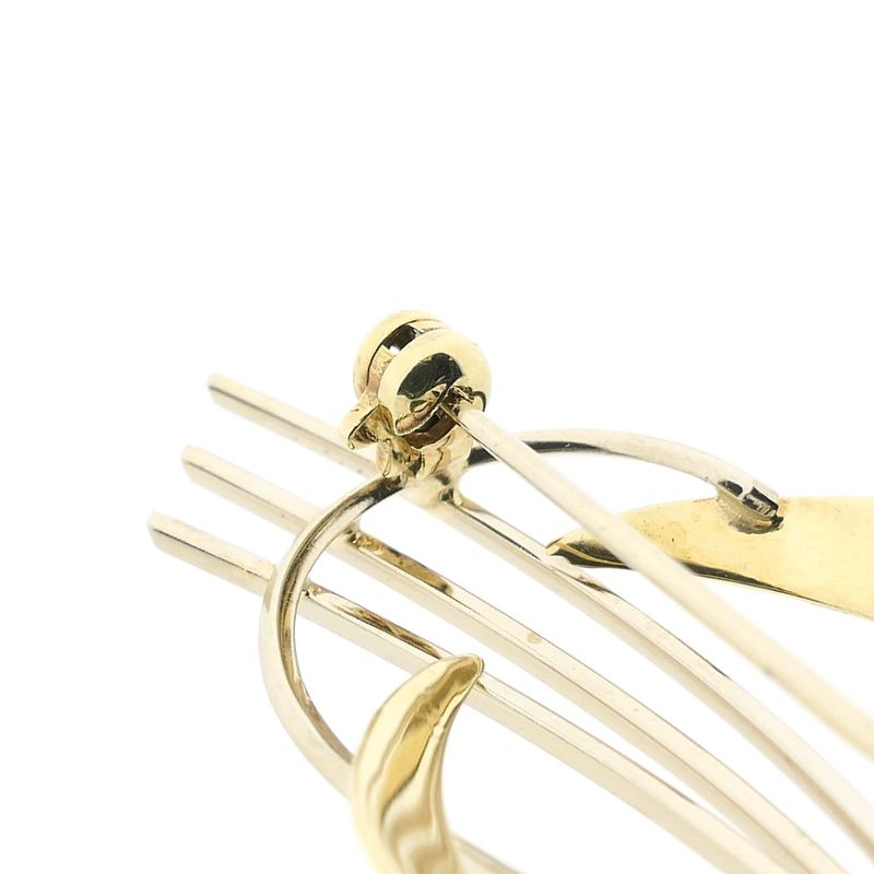 Image 5 of Vintage two-tone gold brooch