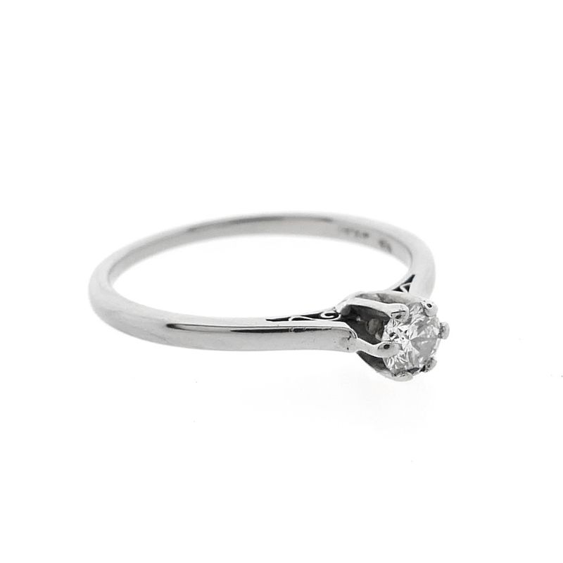 Image 5 of White gold solitaire ring with diamond | 0.25 ct.