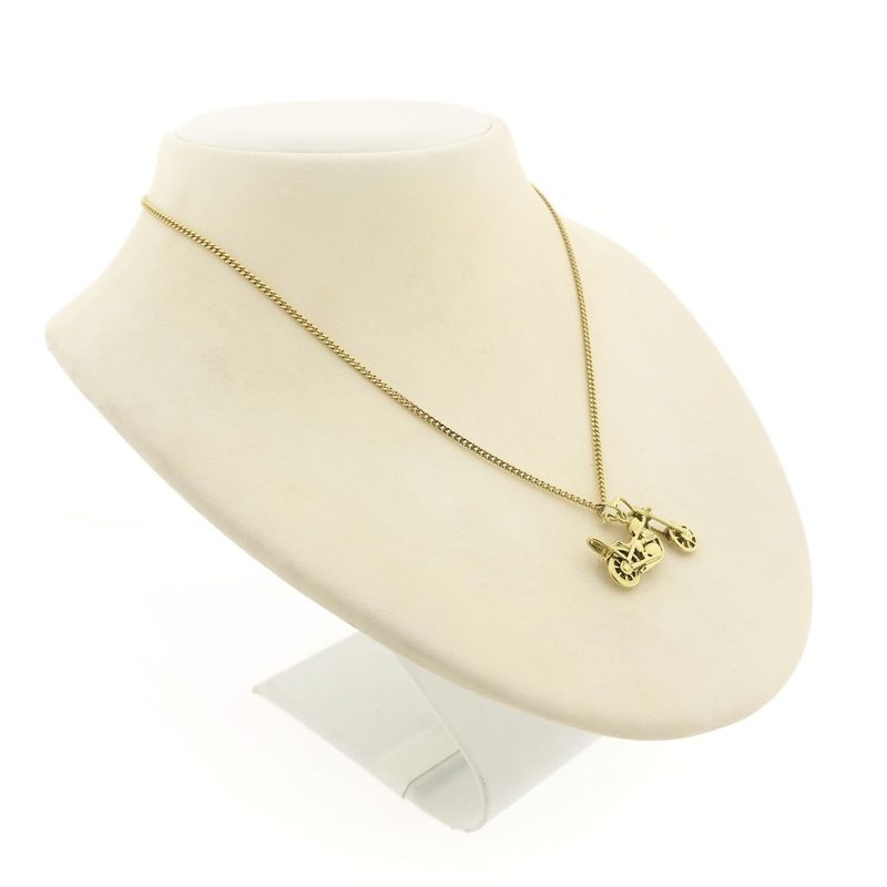 Image 4 of Gold motorcycle pendant | Chopper