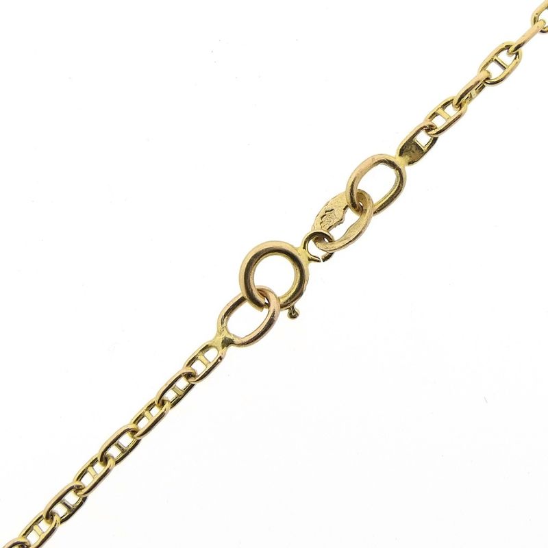 Image 5 of Gold thin anchor link bracelet | 18.5 cm
