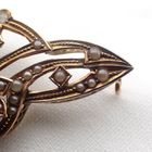 Image 4 of Antique gold Victorian brooch with pearls