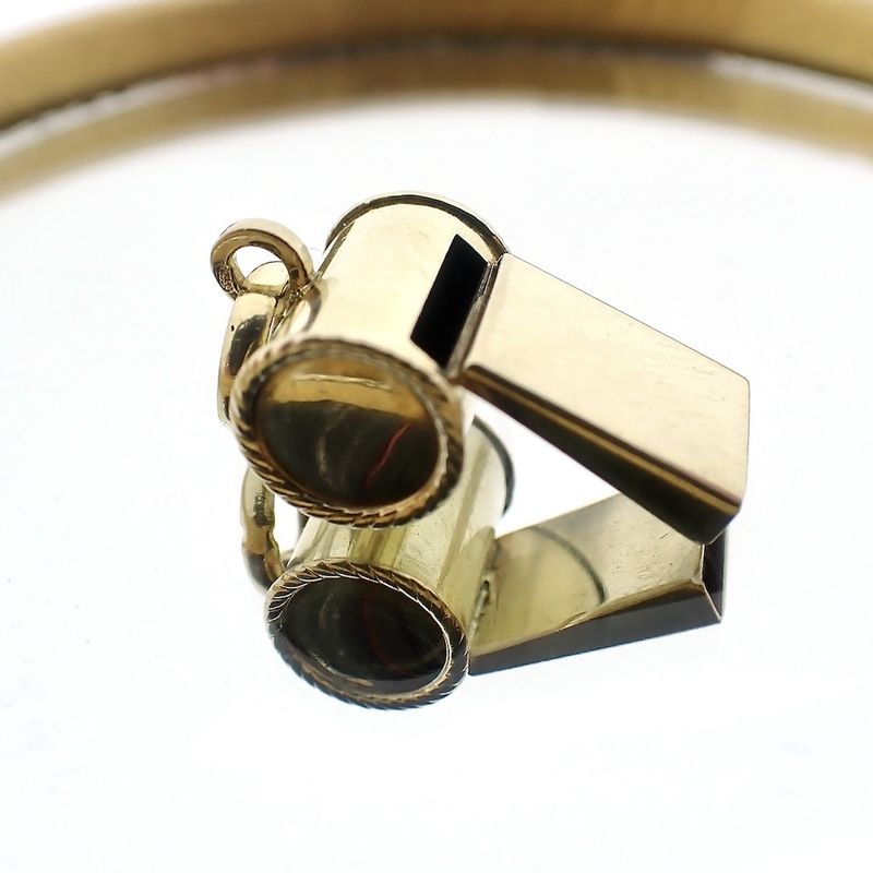 Image 3 of Gold pendant of a whistle