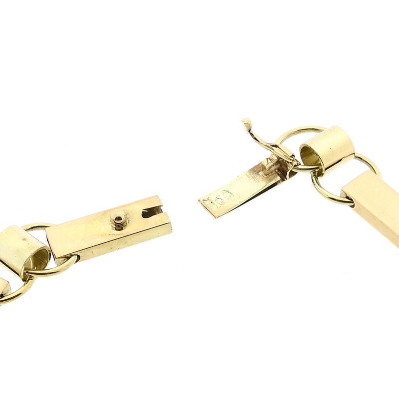 Afbeelding 5 van Gouden robuuste fantasie schakelarmband | 19 cm