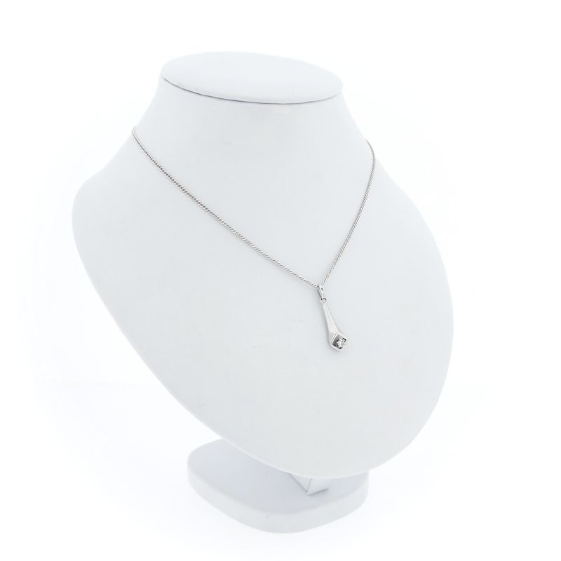 Image 4 of White gold pendant with diamond | 0.07 ct.