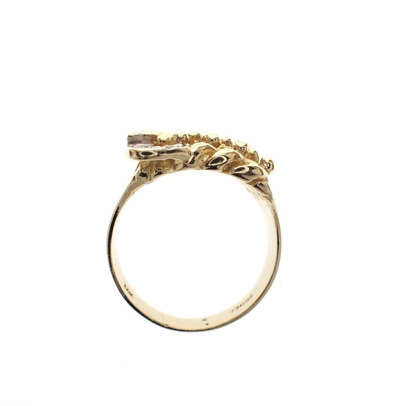 Image 4 of Gold ring as a buckle with zirconia