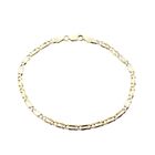 Image 1 of Two-tone gold Figaro link bracelet