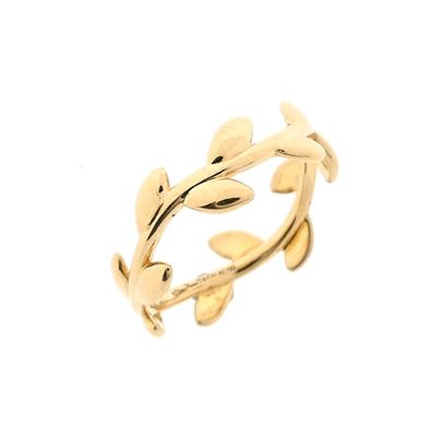 Image 1 of 18-karat gold ring with leaves | Tiffany & Co.