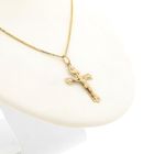 Image 5 of Gold pendant of cross with corpus | INRI
