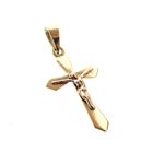 Image 2 of Two-tone gold pendant of a cross with corpus