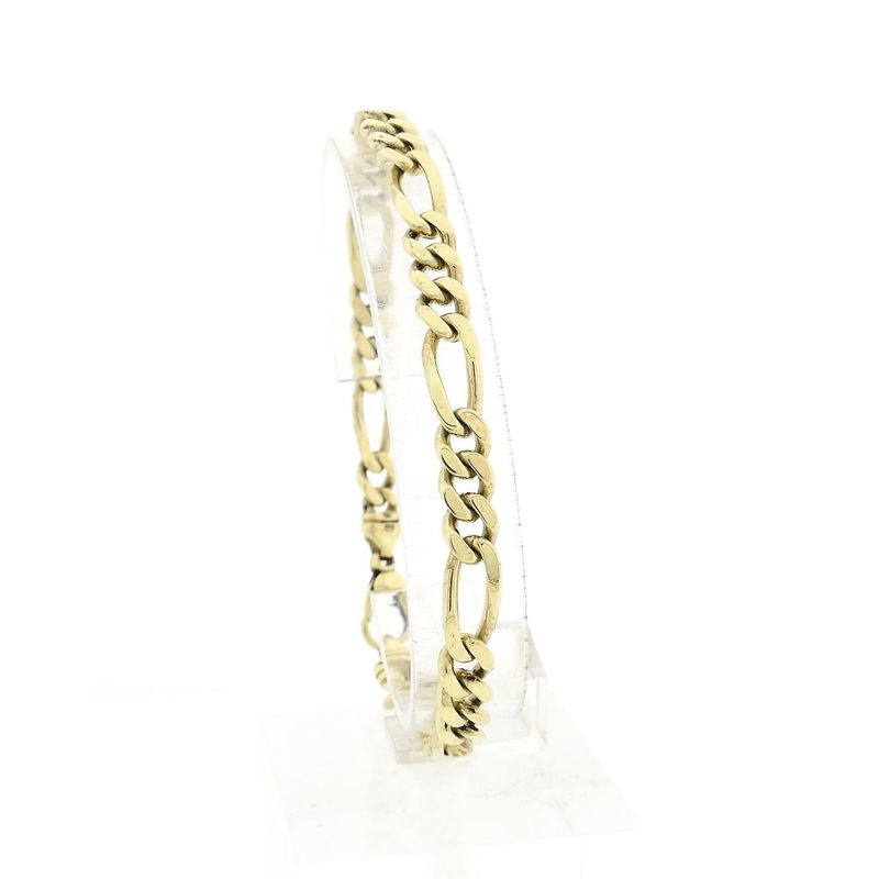 Afbeelding 1 van Gouden Figaro schakelarmband | 22,5 cm