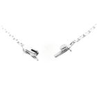 Image 5 of White gold necklace with a fixed pendant and a 0.085 ct. diamond | 43.5 cm