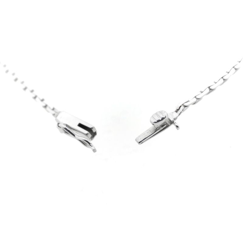 Image 5 of White gold necklace with a fixed pendant and a 0.085 ct. diamond | 43.5 cm