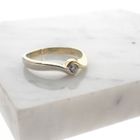 Image 9 of Two-tone gold solitaire ring with diamond; 0.05 ct.