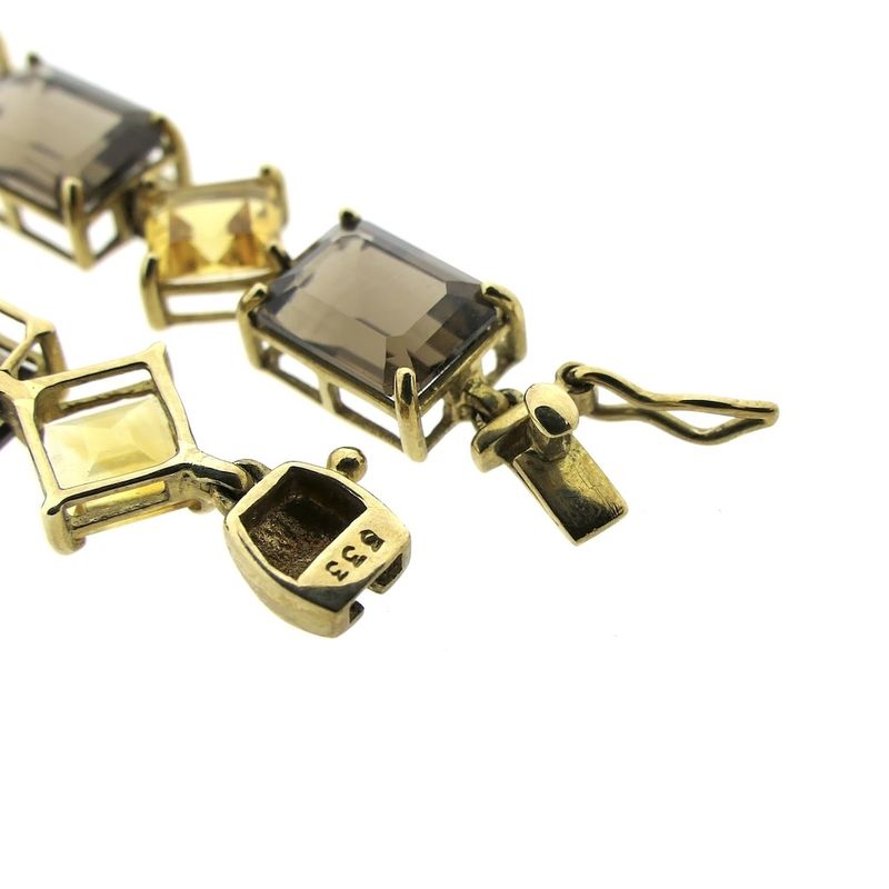 Image 3 of 8 carat bracelet with citrine and smoky quartz