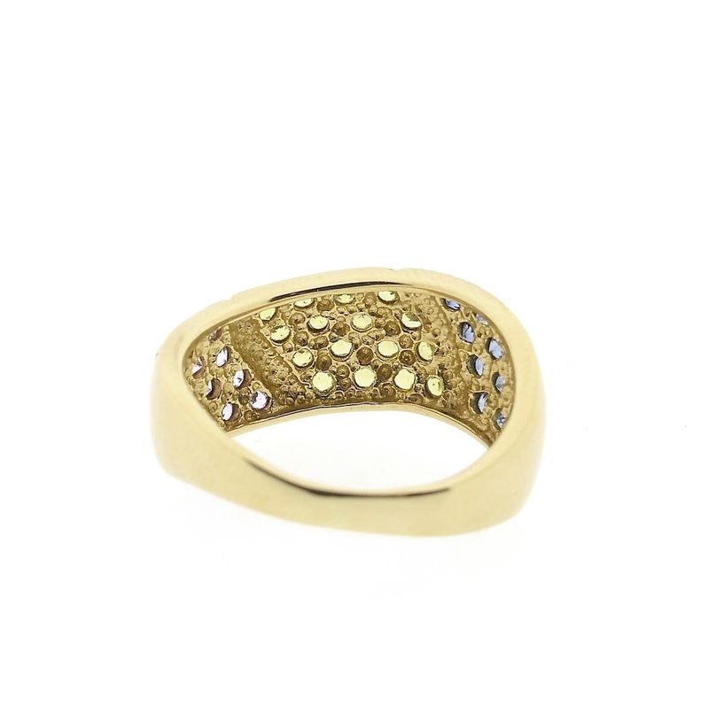 Image 4 of Gold pavé ring set with sapphire