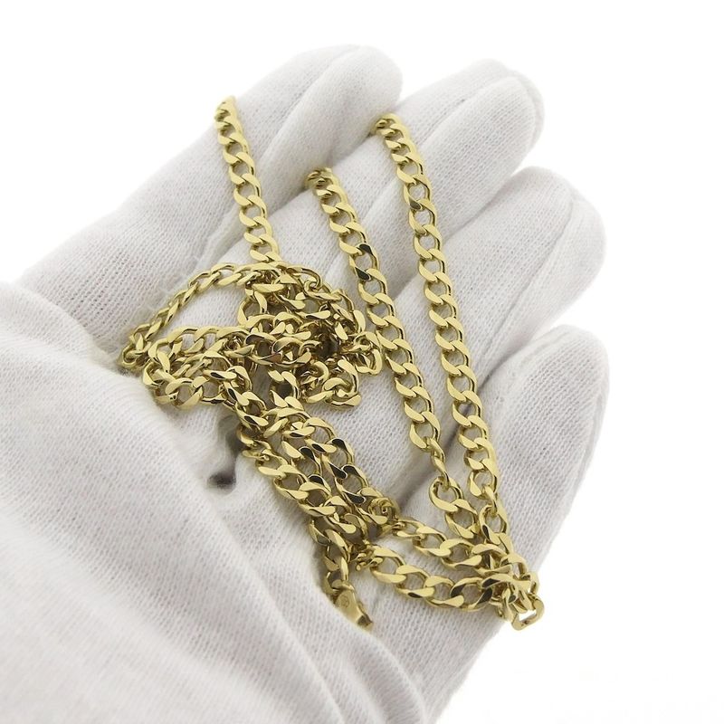 Image 2 of Long gold gourmet link necklace | 67 cm
