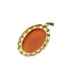 Image 7 of Vintage gold pendant with carnelian.