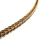 Image 6 of Exclusive; 18K gold foxtail link necklace with 0.10 ct. diamond | 47 cm