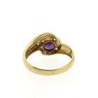 Image 3 of Gold ring with ruby ​​and zirconia