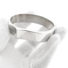 Image 9 of Silver Artistic Slave Bracelet; Size M/L