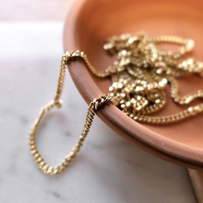 Image 2 of Long gold gourmet link necklace | 71 cm