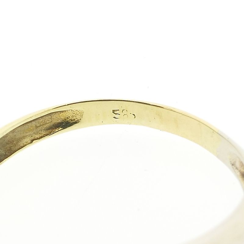 Image 5 of Two-tone gold solitaire ring with diamond; 0.04 ct.