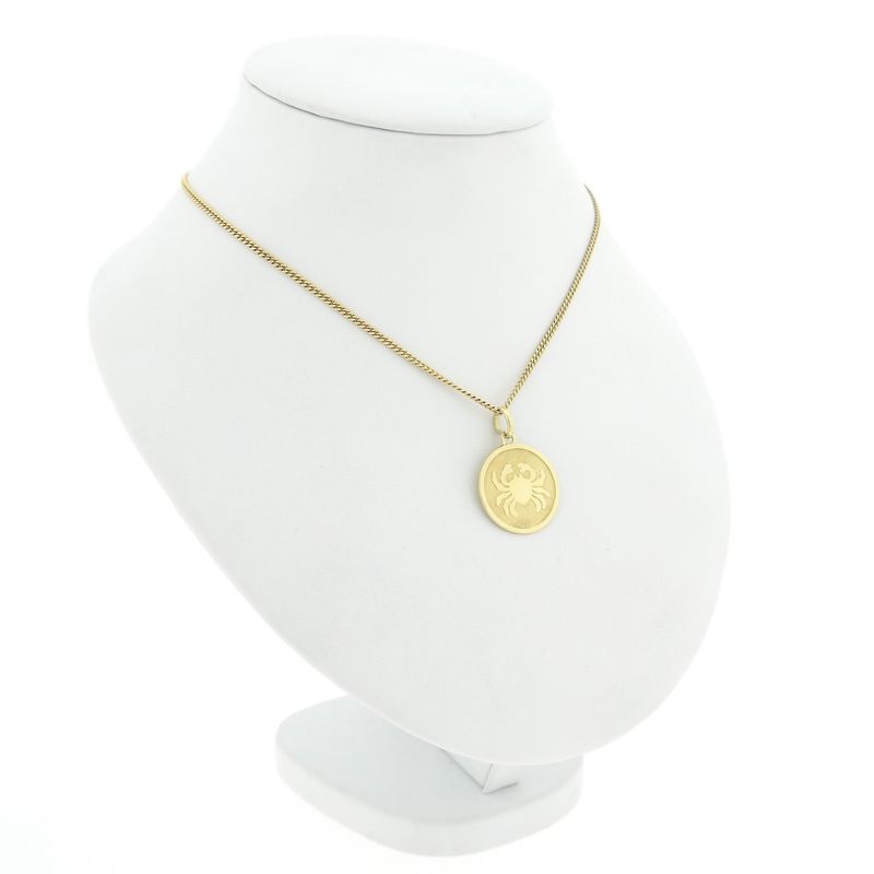 Image 5 of Gold zodiac sign pendant; Cancer