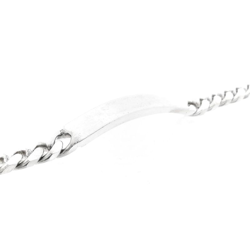 Image 6 of Solid Silver Gourmet Link Bracelet with Engraving Plate
