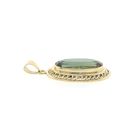 Image 3 of Gold pendant with synthetic green gemstone
