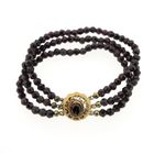 Image 3 of Garnet bracelet with gold clasp; Antique/vintage | 20 cm