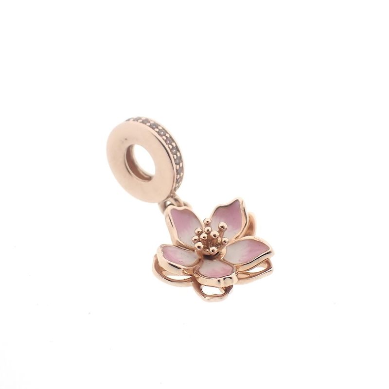 Image 3 of Pandora Moments dangling charm; Rose gold plated; Hanging Daisy