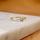 Image 2 of Gold solitaire ring with diamond; 0.005 ct.
