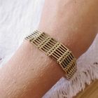 Image 5 of Gold wide link bracelet | 20 cm