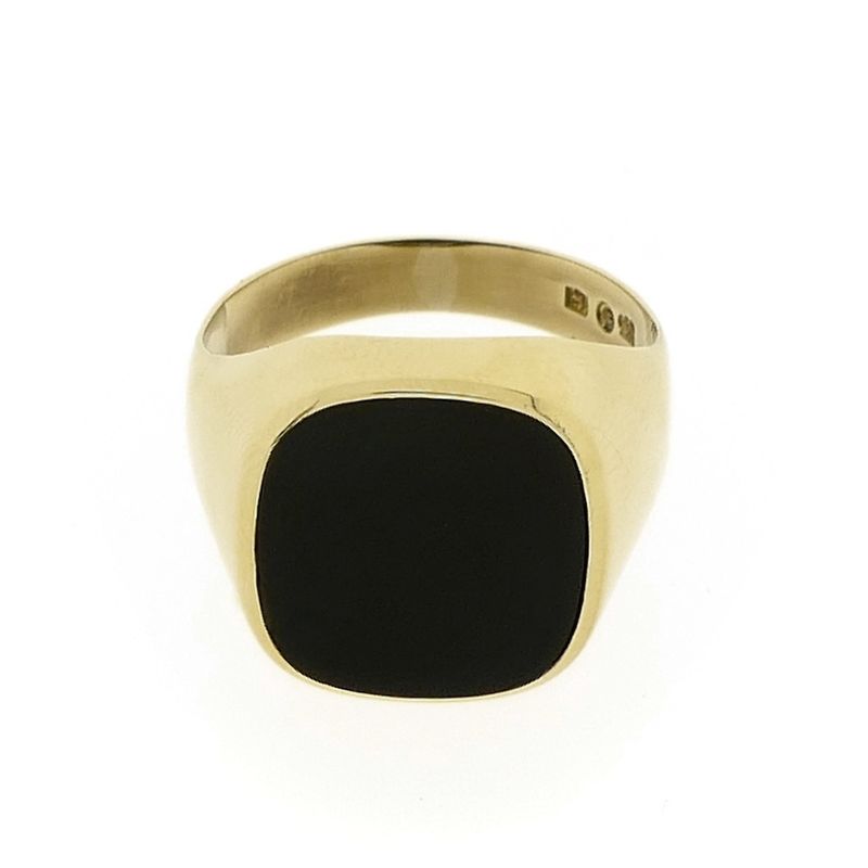 Image 7 of 8 carat large men's signet ring | Onyx