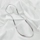 Image 6 of Silver flat gourmet link chain | 50 cm